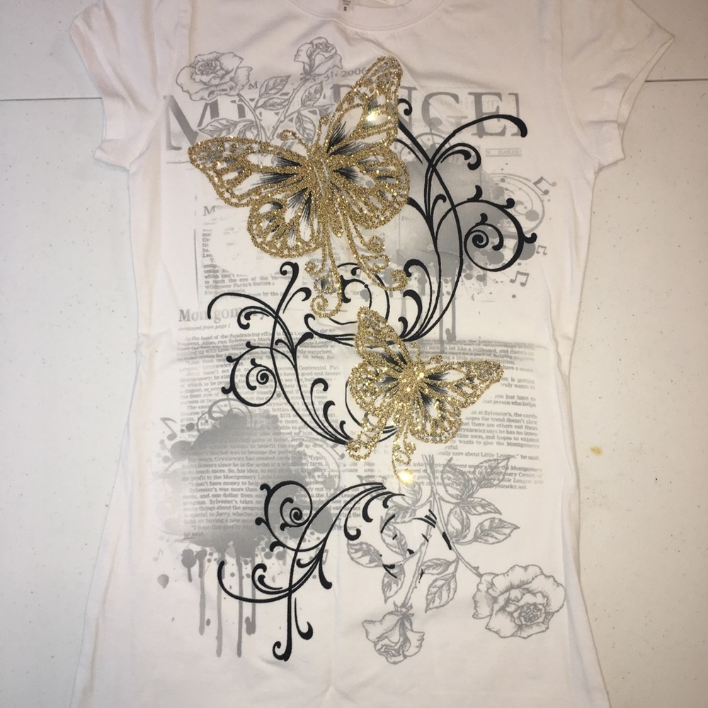 Reserved Bedazzled Butterfly Tee
